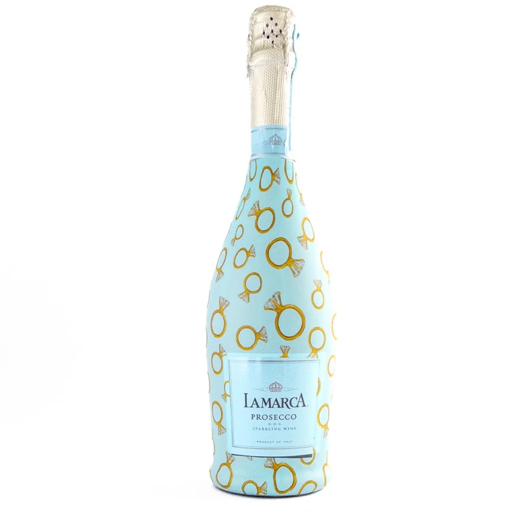 Beau Bottles Blue Engagement Ring-Prosecco Fit 4 Wraps & 2 Bottle Bowes